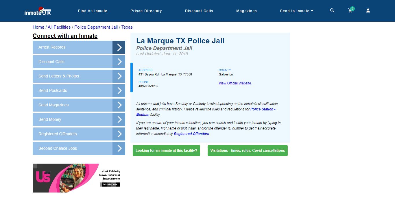 La Marque TX Police Jail & Inmate Search - La Marque, TX