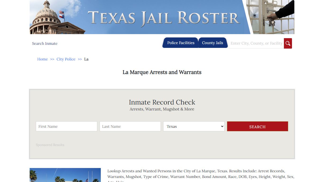 La Marque Arrests and Warrants | Jail Roster Search
